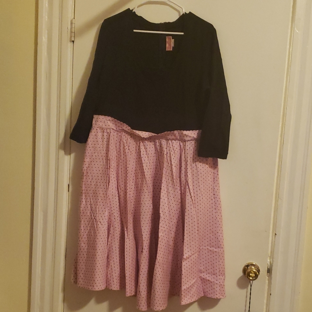Pinup Couture Pink Dots ALLISON Dress Size 3X